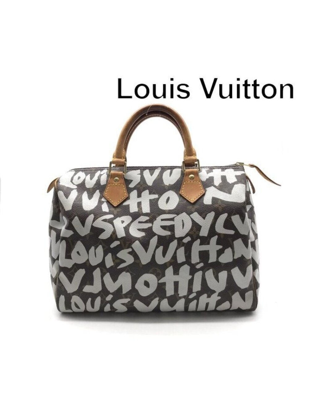 Louis Vuitton Monogram Limited Graffiti Speedy 30 Hand Mini Boston Bag Leather